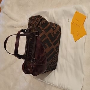 Authentic Fendi Nappa Raddica Boston Bag